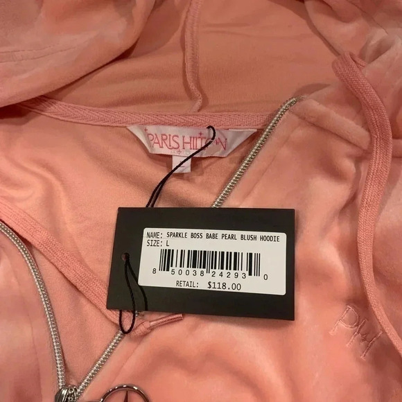 Paris Hilton SPARKLE BOSS BABE HOODIE Size L NWT - Picture 6 of 7